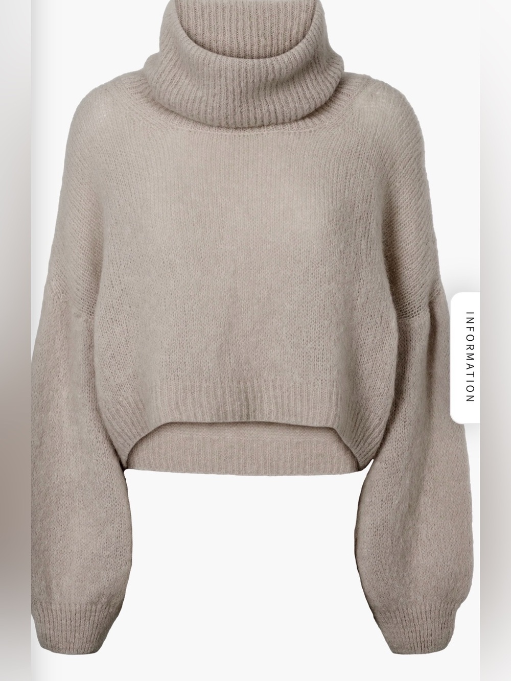 American Dreams 🇮🇹 - Roll Neck Alpaca Knit Taupe